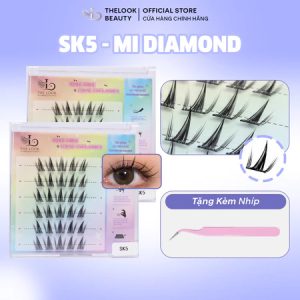 Lông Mi giả sẵn keo tự nhiên - diamond - sk5 Dụng cụ nối mi the look beauty