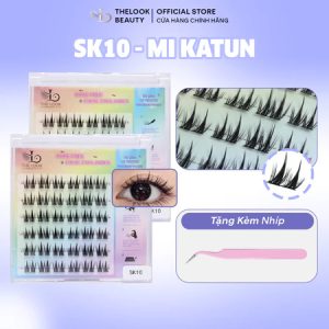 Lông mi giả sẵn keo THE LOOK BEAUTY - mi katun SK10 - Mi Cụm Tách Sợi Tự Nhiên Mềm Mại Cho Mắt To Tròn Tự Nhiên