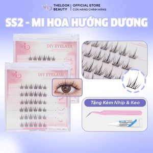 Lông Mi Giả HOA HƯỚNG DƯƠNG THE LOOK BEAUTY Mi Cụm Tách Sợi Tự Nhiên Mềm Mại Cho Mắt To Tròn Tự Nhiên
